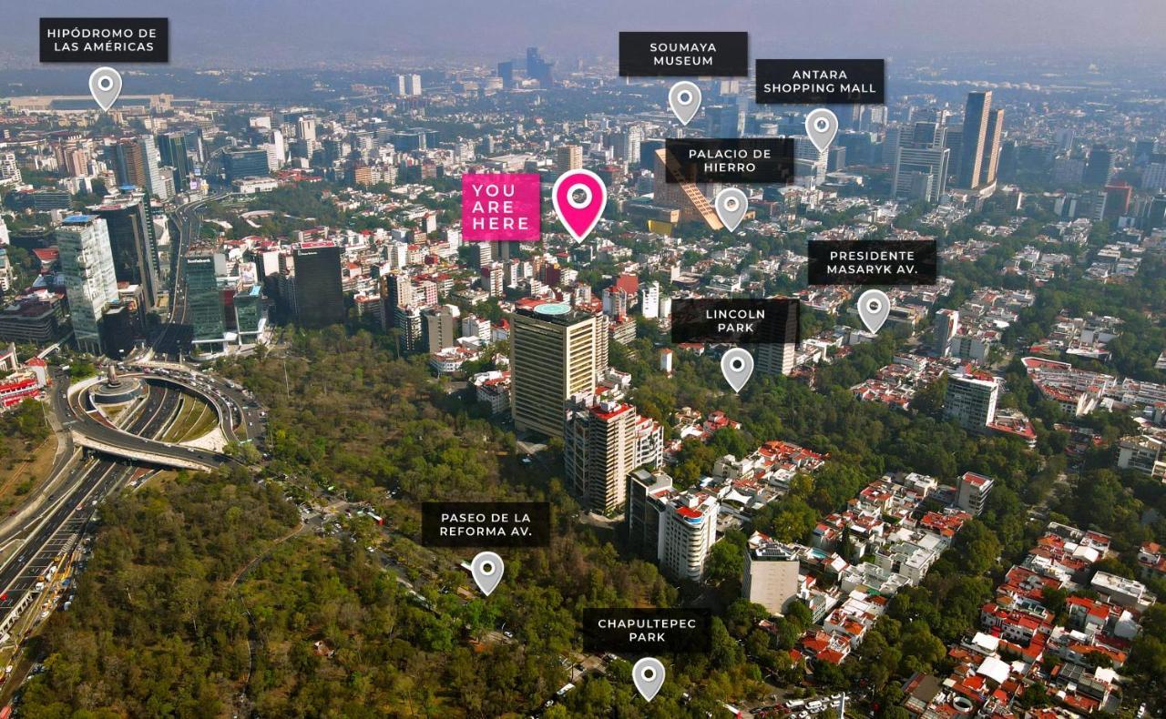 Uliv Parque Lincoln Apartment Mexico City Luaran gambar